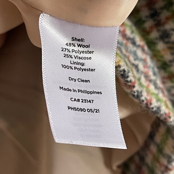 Talbots Wool Houndstooth Blazer Jacket | Size 10P | Classic Preppy Equestrian - Picture 11 of 13